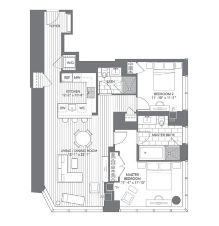 1 Franklin Street, Boston, Massachusetts 02110, 2 Bedrooms Bedrooms, 4 Rooms Rooms,2 BathroomsBathrooms,Condominium/co-op,For Sale,Franklin Street,71859833