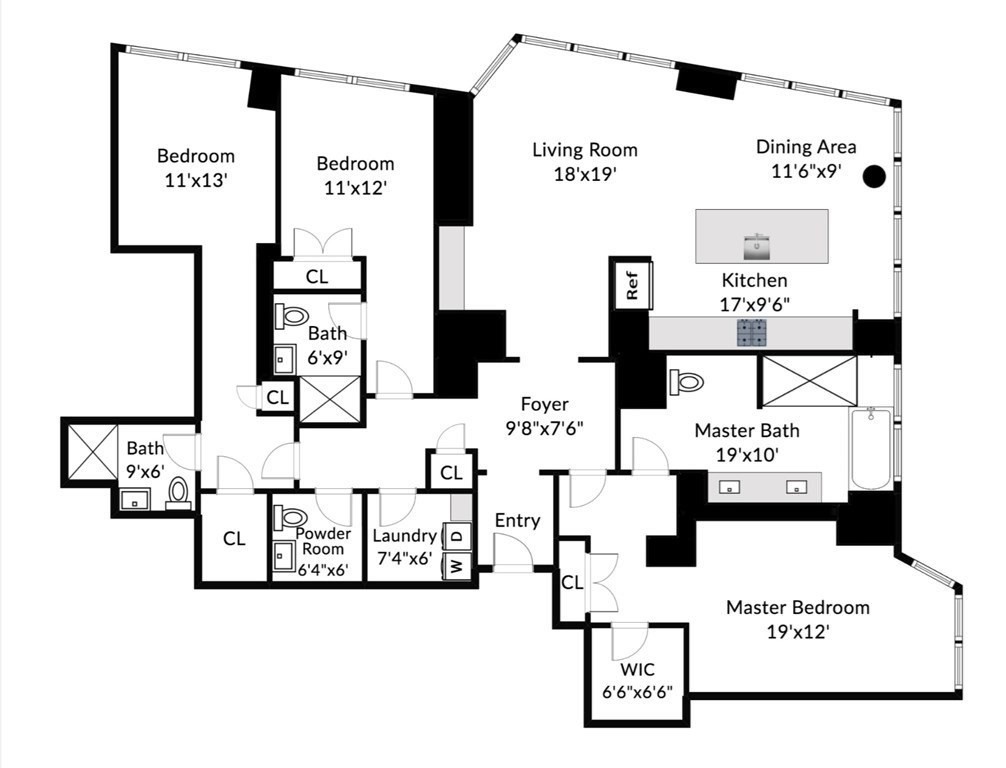 1 Franklin St, Boston, Massachusetts 02110, 3 Bedrooms Bedrooms, 5 Rooms Rooms,3 BathroomsBathrooms,Condominium/co-op,For Sale,Franklin St,73137719